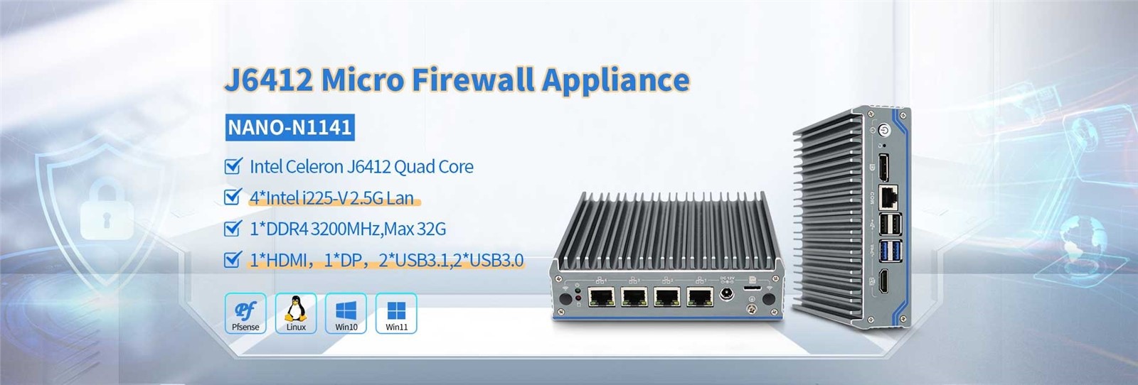 N1141pfsense firewall router N1141pfsense firewall router